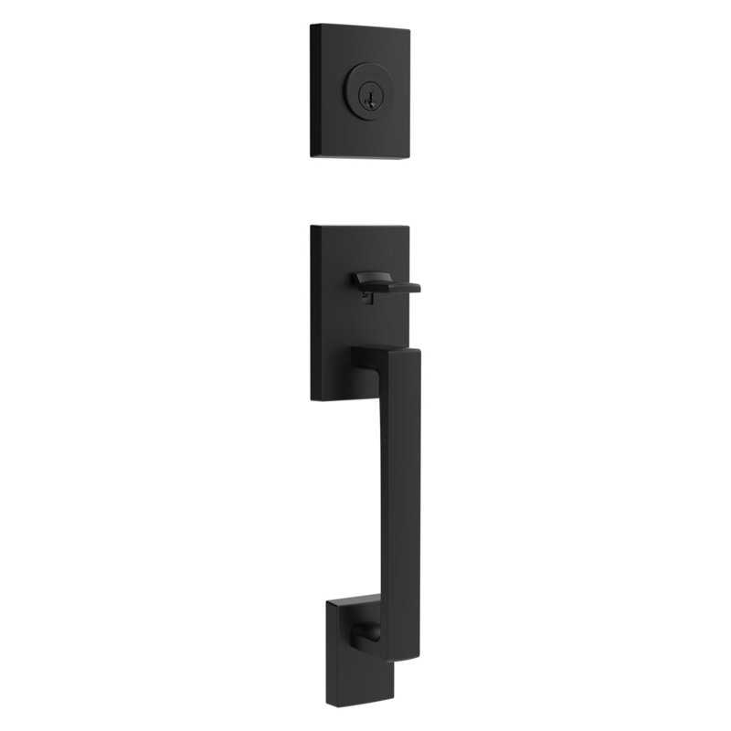 La Jolla Black Solid Brass Single Cylinder Handleset
