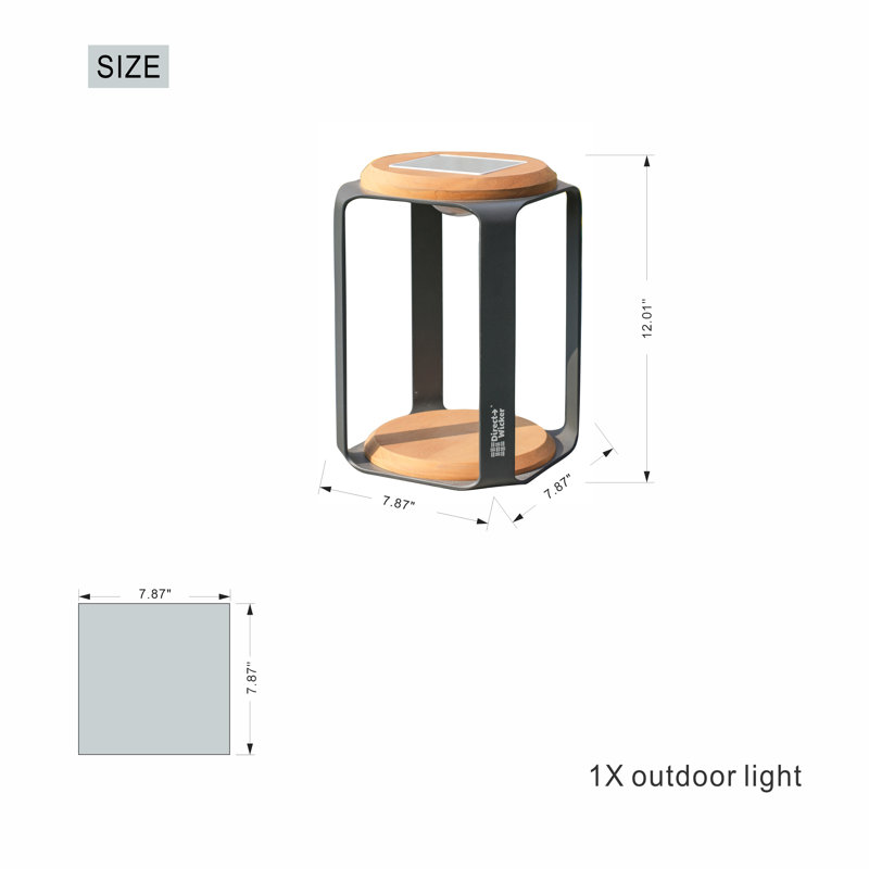 Lanterne d'extérieur à DEL Rosie, H 12,01 po x l 7,87 po x P 7,87 po