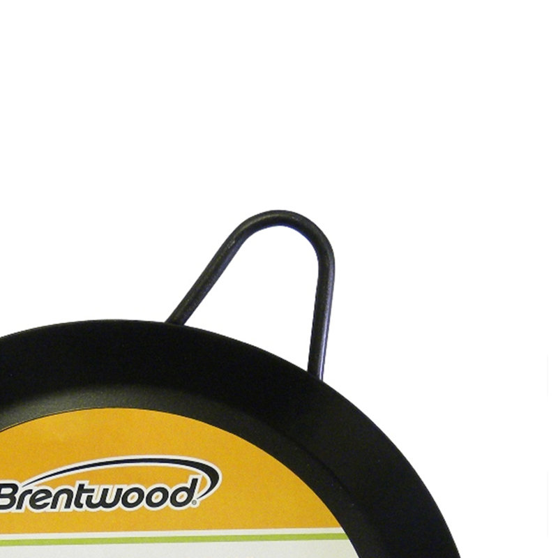 Brentwood 8.5'' Black Carbon Steel Non-Stick Round Griddle