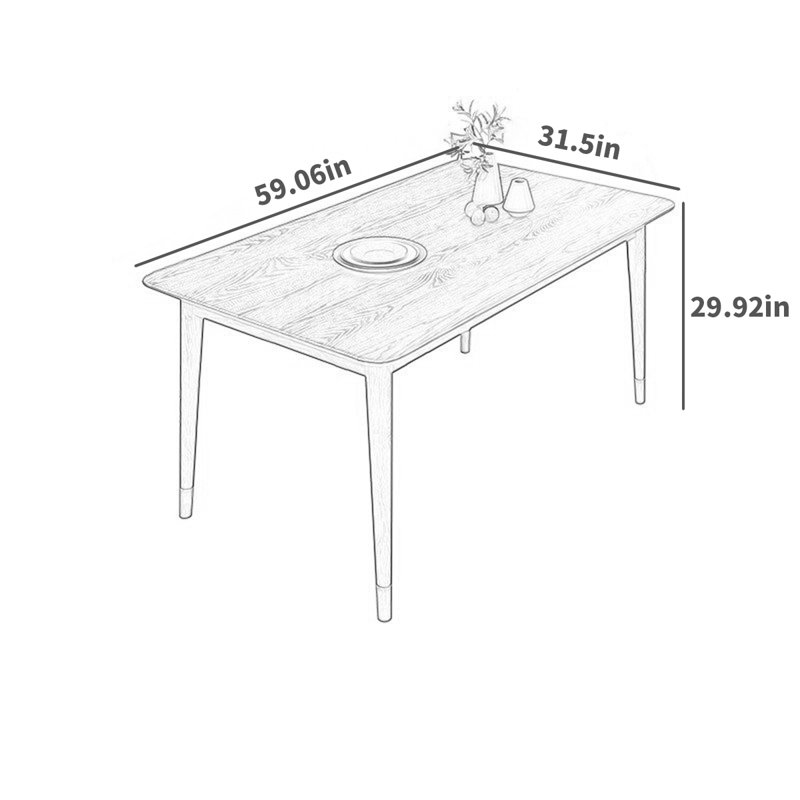 Maison simple japonaise rectangulaire en bois massif, L 31,5 po x L 59,06 po