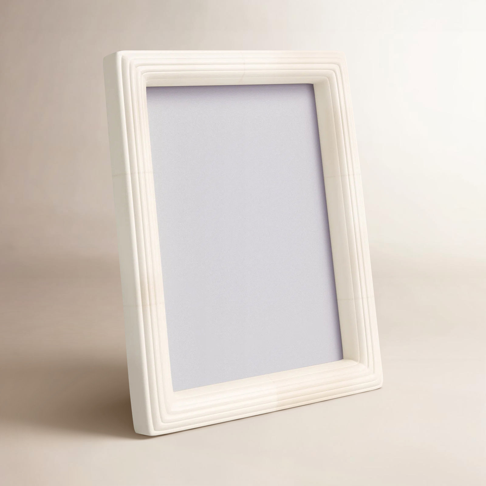 Zuriah Bone Matte Picture Frame, 5" x 7", White