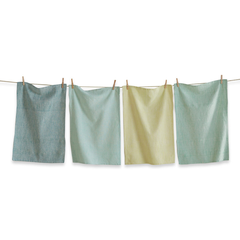 Linea Dishtowel S/4 Blue Multi
