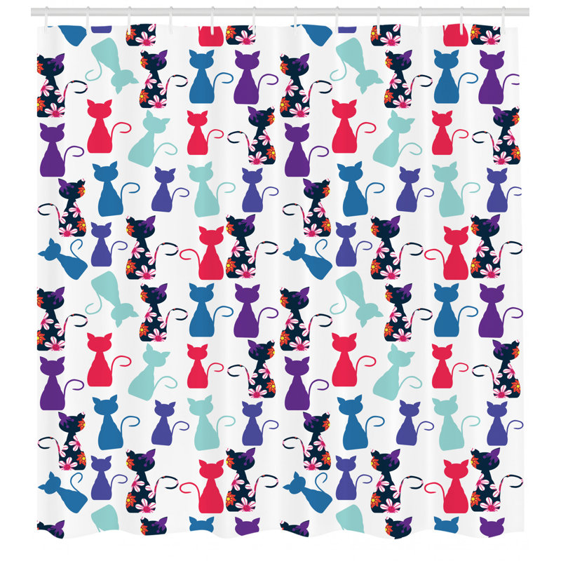 Barnell Polyester Shower Curtain Set, 220cm H x 175cm W