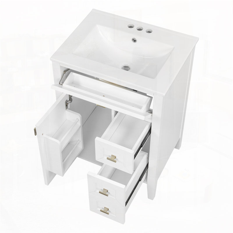 Meuble-lavabo 24 po avec lavabo, White