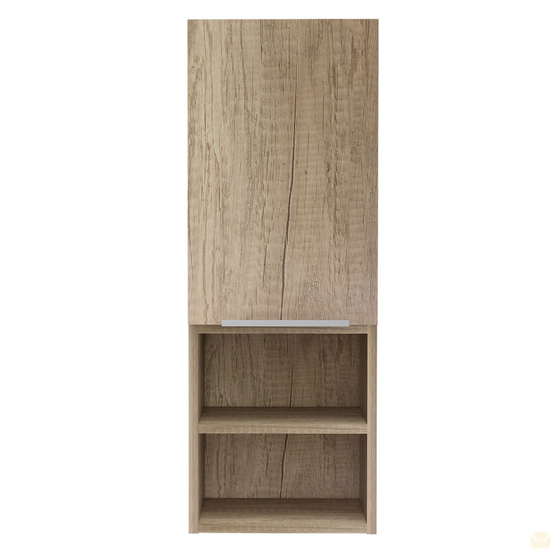 Bathroom Cabinet, Two Interior  Shelves, Two External Shelves, Single Door Cabinet, Beige