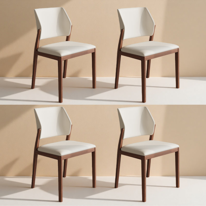 Chaise rembourrée Mid-Century pour salle à manger / cuisine (ensemble de 2), 4