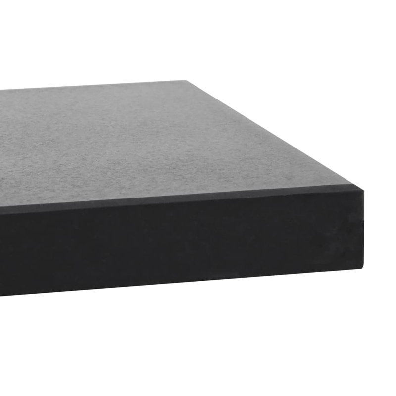 Base de parasol carrée vidaXL, base de parasol de patio pour poteaux de 1,5 po / 1,9 po, plaque de granit, tuyau en acier inoxydable, style élégant, 17,7 po x 17,7 po x 13,8 po