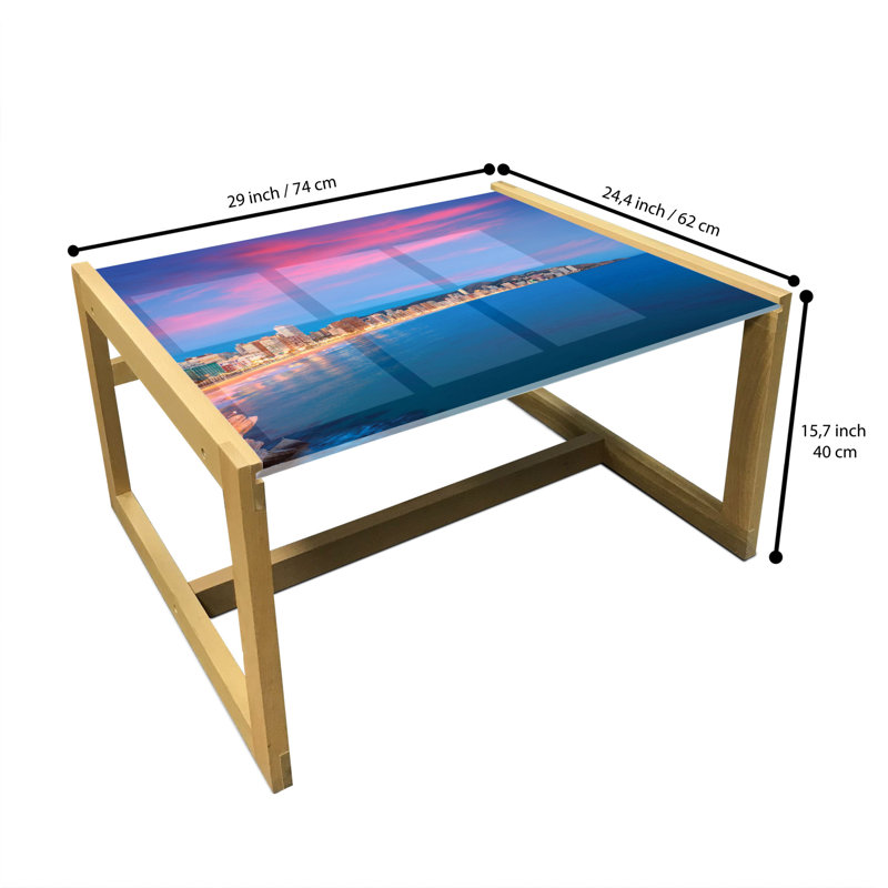 Jagjeet Trestle Coffee Table, 40cm H x 74cm W x 62cm D