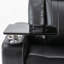 Fauteuil inclinable électrique avec bras de rangement, porte-gobelets, plateau pivotant et support pour téléphone portable, noir