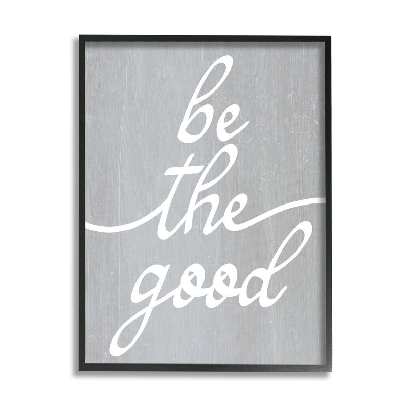 «Grey Be The Good» encadré sur bois par Lil 'Rue, impression, Giclée encadrée noir minuit, H 14 po x l 11 po x P 1,5 po