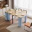 Table de salle à manger extensible avec îlot roulant, prise de courant, lumière DEL et rangement (15,6 po à 59 po)