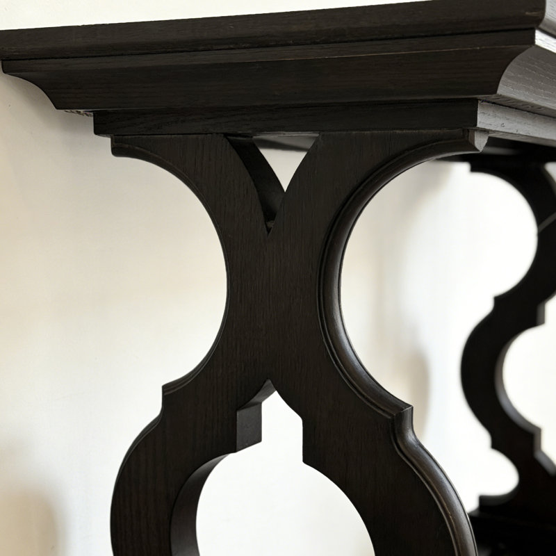 American-style simple black console table