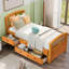Lit plateforme simple avec rangement en bois massif Eckart-471351923