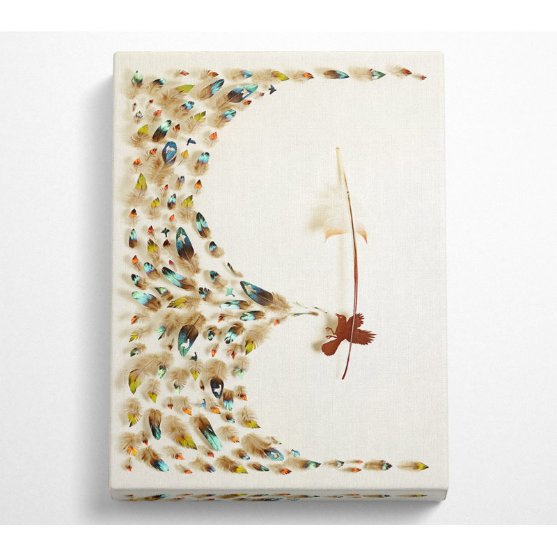 Feather Flow - No Frame Print on Canvas, 142.2cm H x 101.6cm W
