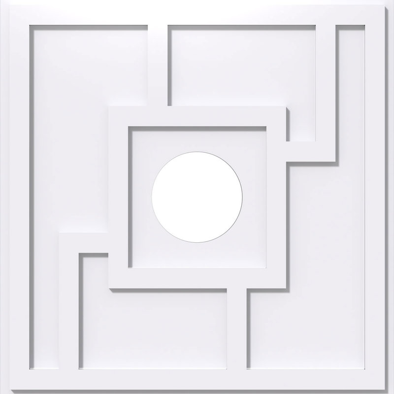 Médaillon de plafond contemporain en PVC de qualité architecturale Knox, H 1 po x l 18 po x P 18 po