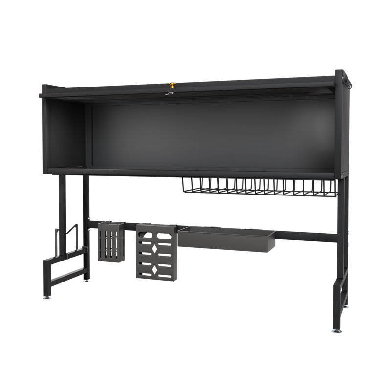 Kitchen Sink Countertop Dust-Proof Storage Rack, Multi-Functional Storage Rack Above Sink, Black, for Drying Dishes, Glasses, Bowls, and Utensils