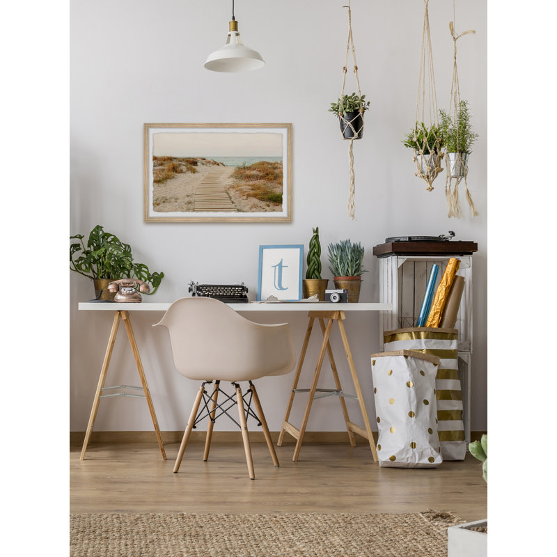 Wooden Walkway - Single Picture Frame Painting, 61 cm H x 91 cm W x 3.81 cm D