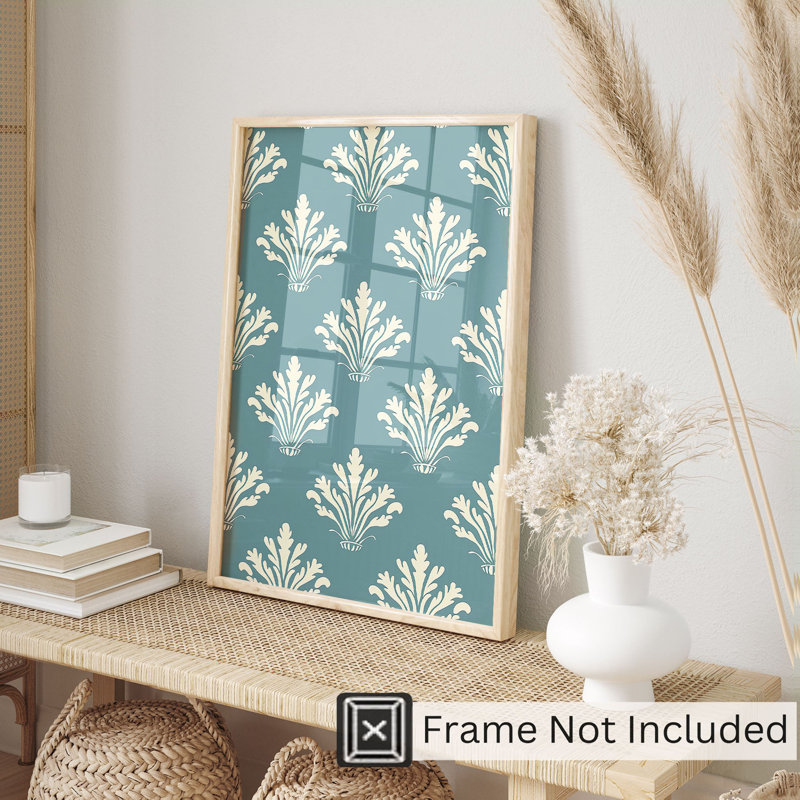 Motif abstrait côtier IV, impression nautique sans cadre, H 20 po x l 16 po