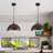  2- light 11.8inches Modern Brown Dome Single Pendant Light For Kitchen,Restaurant Room Aisle-214436361