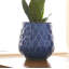 Boîte à fleurs en nid d'abeille 8 po, bleu de cobalt, paquet de 2