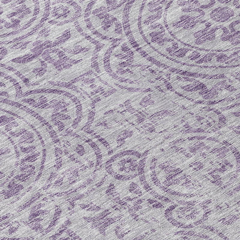 Tapis lavande intérieur / extérieur en polyester tissé à la machine Lamanna, Rectangulaire 3 pi x 5 pi
