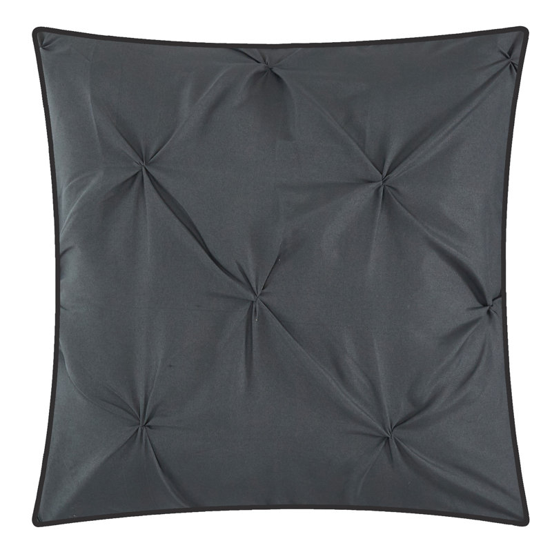 Ensemble d'édredon réversible 7 pièces Loren, Gris, Édredon de grande taille et 6 pièces supplément