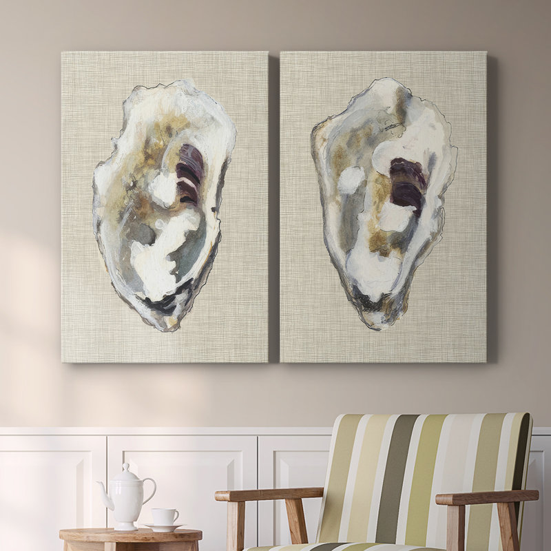 Oyster Shell Study I-Premium Gallery Wrapped Canvas -Ready to Hang, 27" H x 18" W
