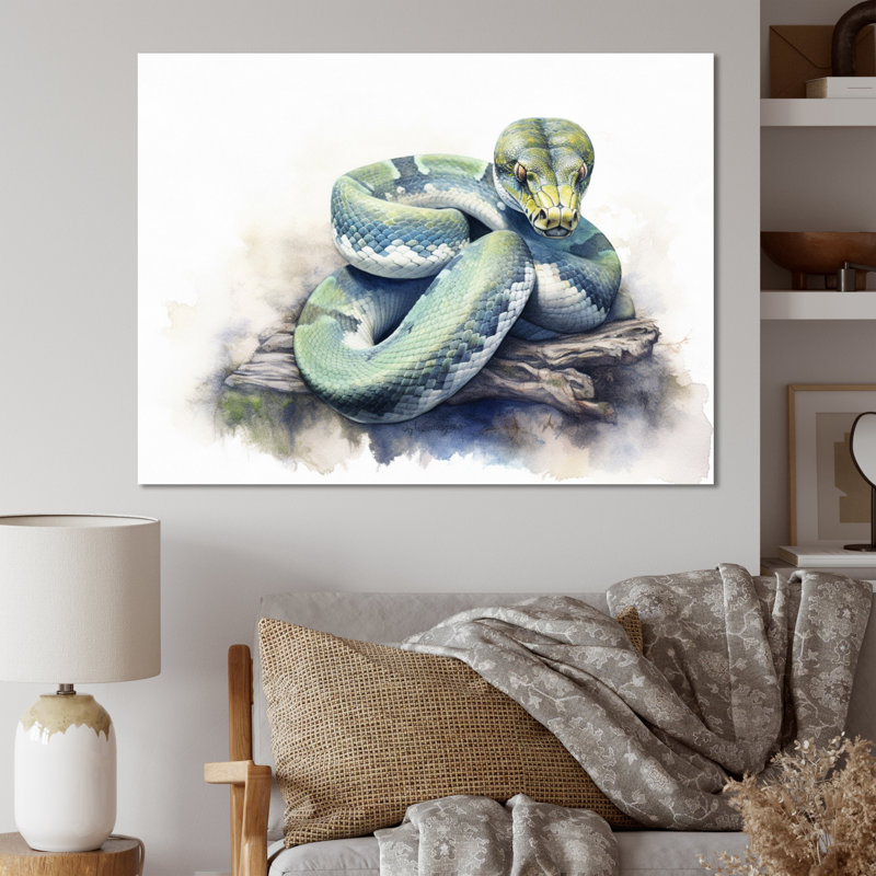 «Wild Snake I» sur toile, H 16 po x l 32 po x P 1 po, Toile tendue