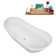 75" Streamline Soaking Freestanding Tub and Tray With Internal Drain