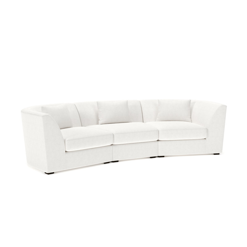Krista 129" Modular Sofa, Nomad Snow Crypton Chenille
