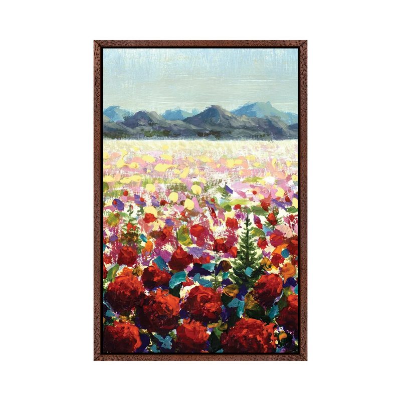 Alpine Meadows Red Wildflower Poppies In Mountains by Valery Rybakow - Gallery-Wrapped Canvas Giclée on Canvas