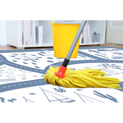 Vinyl Machine Printed Area Rug