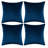 Set Of 4 Throw Velvet Cushion Covers-118135128-118135133