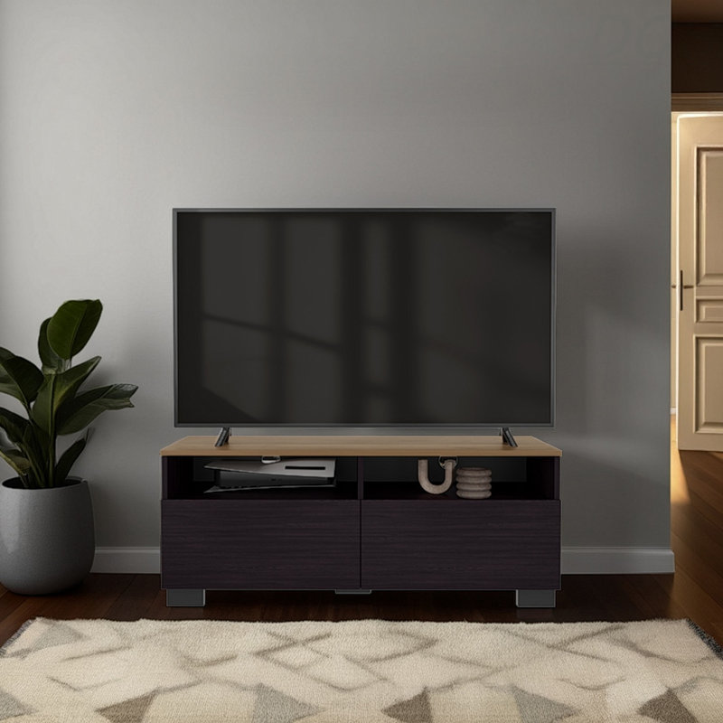Meuble télé, 2 portes, 2 tablettes, meuble télé