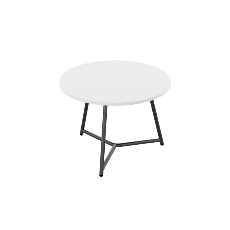 Three Leg Coffee Table, White, 43.5cm H x 80cm W x 80cm D