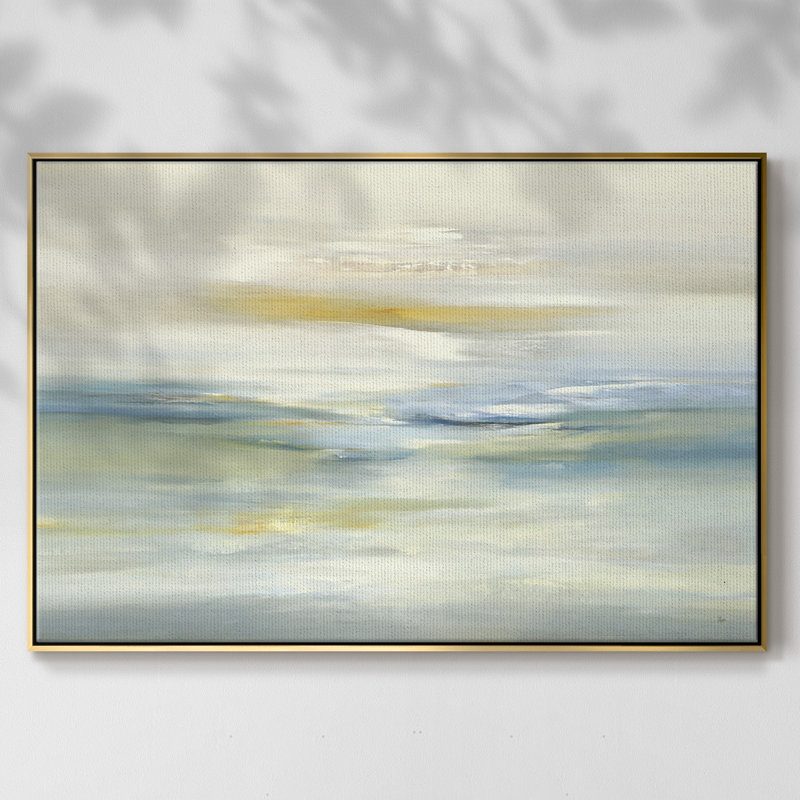 Paysage apaisant, reproduction sur toile, Or, H 37 po x l 25 po x P 2 po