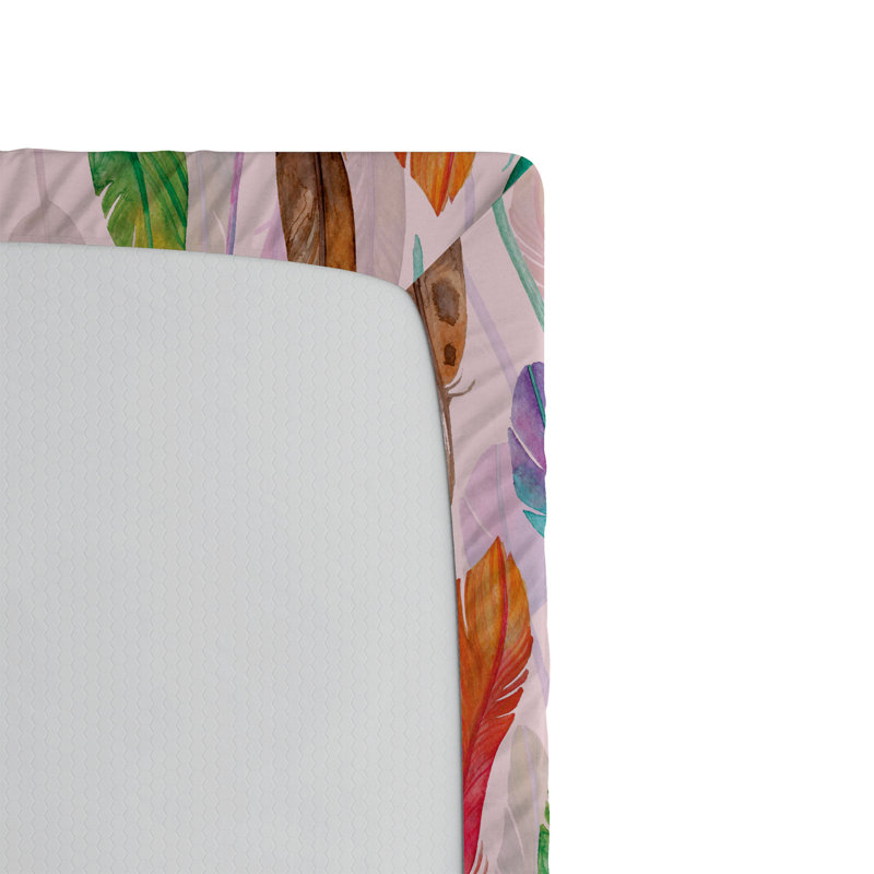 Drap-housse Ambesonne Tribal Feathers, Drap-housse de taille simple