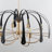 6 Lights Black And Gold Geometric Chandelier