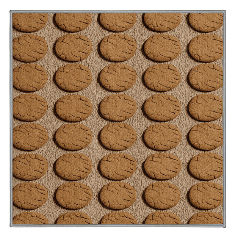  Washable Gingersnaps Desserts Area Rug, Rectangle 6' x 9'