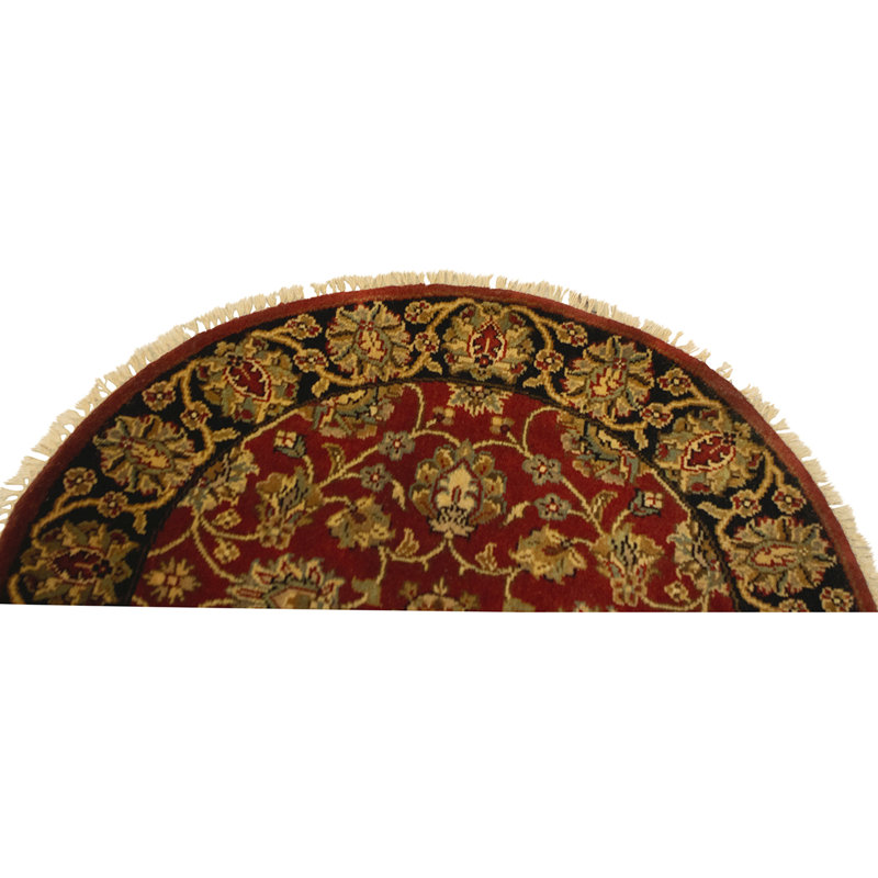 High-Quality Hand-Knotted Red And Black Area Rug