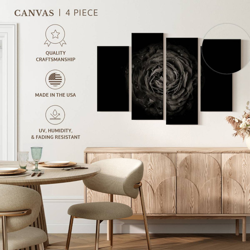 Kelan Backyard Flowers BW XII, 48" H x 75" W