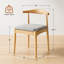 Chaises de salle à manger en bois massif, chaises d'appoint rembourrées sans accoudoirs avec assise rembourrée pour bureau à domicile (lot de 2)-1317437271