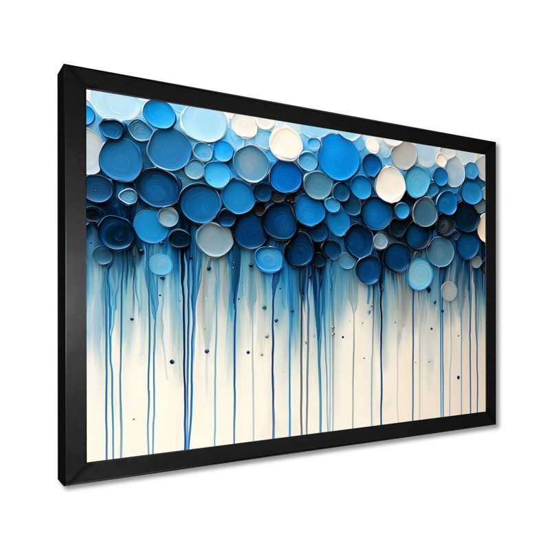 Croyd - art mural abstrait, H 30 po x l 40 po, Reproduction encadrée d'une seule photo, Noir, noir, noir, noir