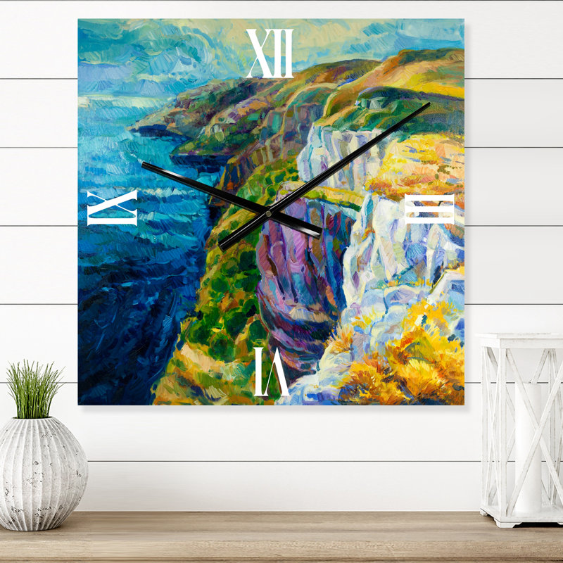 Horloge murale Cliff by the Ocean II, Petit