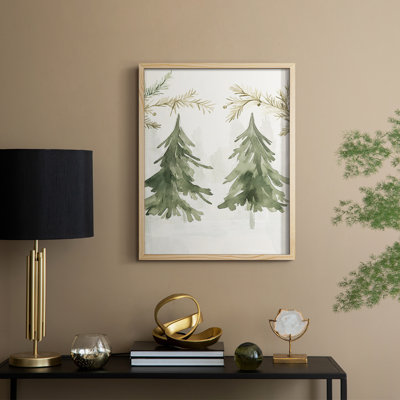 «Christmas Holiday Art» CECLxxxVI, reproduction d'art encadrée - bois massif