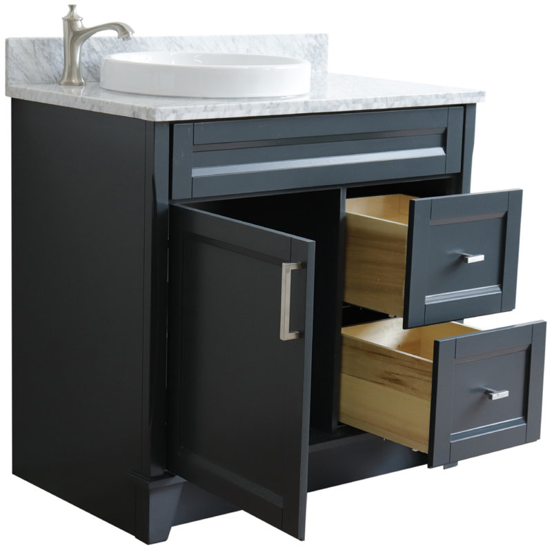 Ensemble de meuble-lavabo simple 37 po Matson, Gris foncé