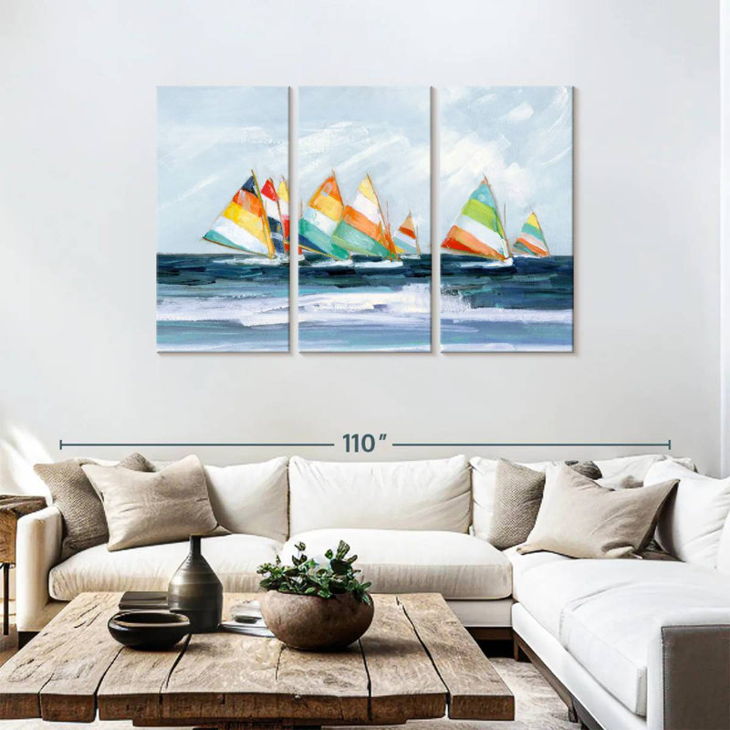 Mehar Summer Regatta Colors, H 48 po x l 74 po