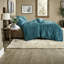 Ensembles de literie de luxe bleu sarcelle, édredon en velours très grand, style maison moderne