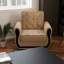 Fauteuil beige avec rangement spacieux - Collection pour une vie pratique confortable en chenille dans votre maison