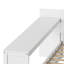 Ensemble de lit plateforme simple avec bureau de rangement réglable, 2 lits simples avec tablettes flexibles, installation à gauche, au centre ou à droite, lits simples pour 2 enfants avec bureau de rangement, blanc